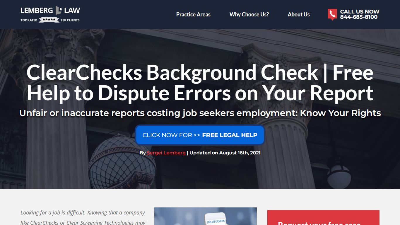 ClearChecks Background Check Error Cost You A Job? We Can Help